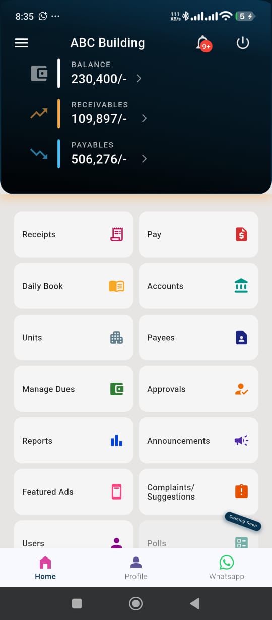 Fixers admin screen